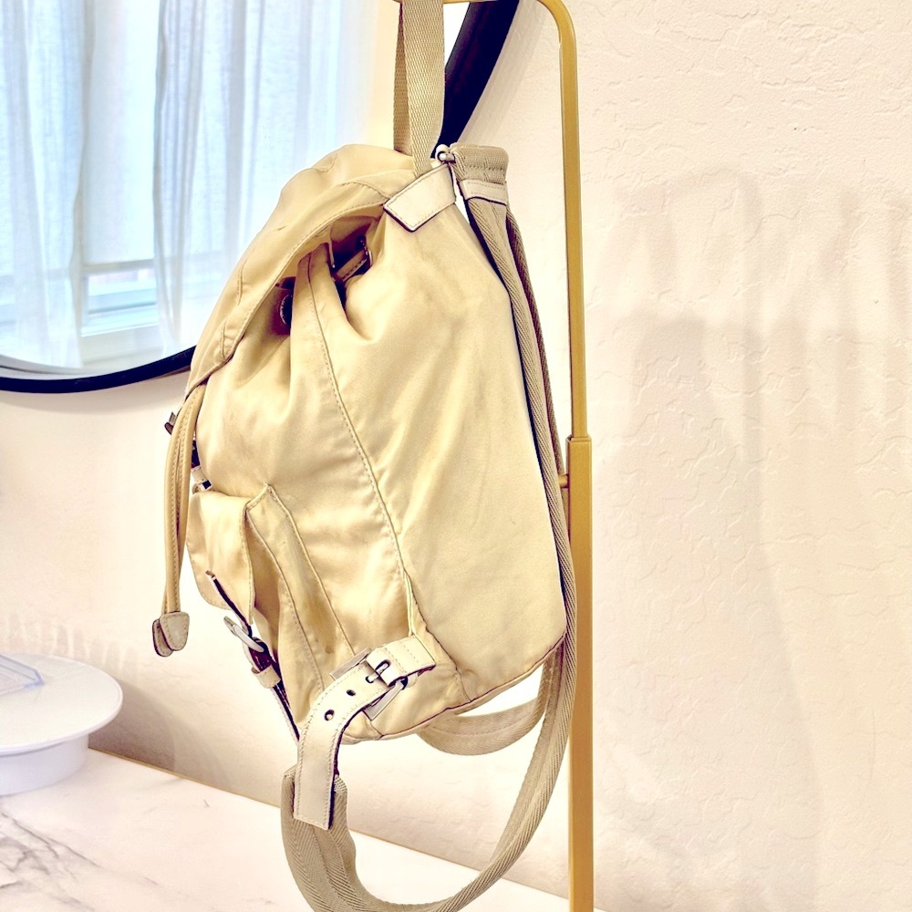 Prada Re-Nylon Beige Desert Backpack - Picture 11 of 13